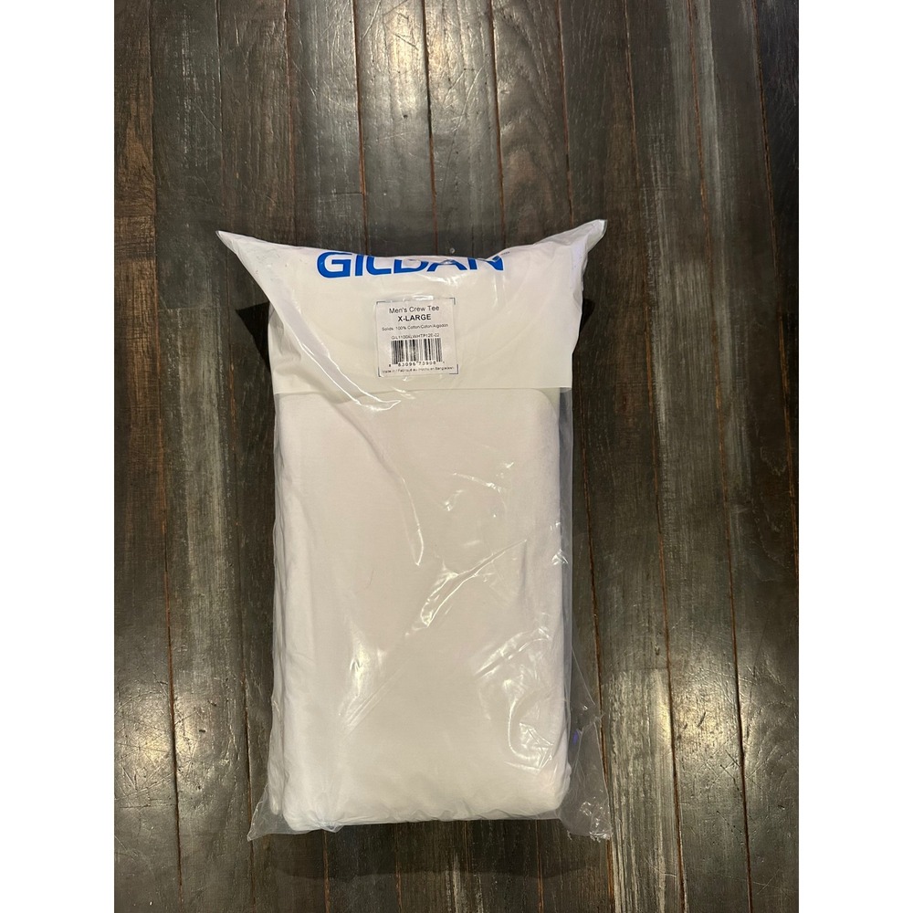 Gildan 12pcs Mens Crew Tee White Solid 100% Cotton Short Sleeve T-Shirt XL New
